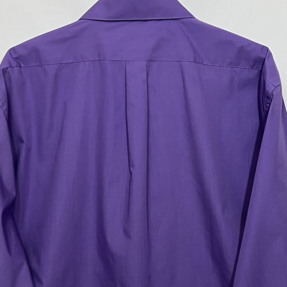 Ivy Crew Long Sleeve Button Up Dress Shirt Purple Men Size 2XL 18-18.5 34/35 - Picture 8 of 9